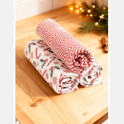 BIAŁO-CZERWONY zestaw 3-pak ręczników ŚWIĄTECZNE 40x70 w TORBIE MORAJ!